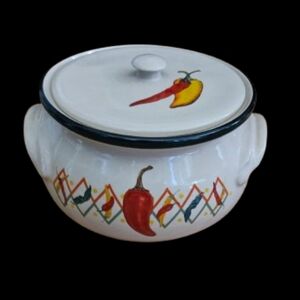 *NWOT Home & Garden Party Ltd Vintage Peppers Bean/Casserole Pot